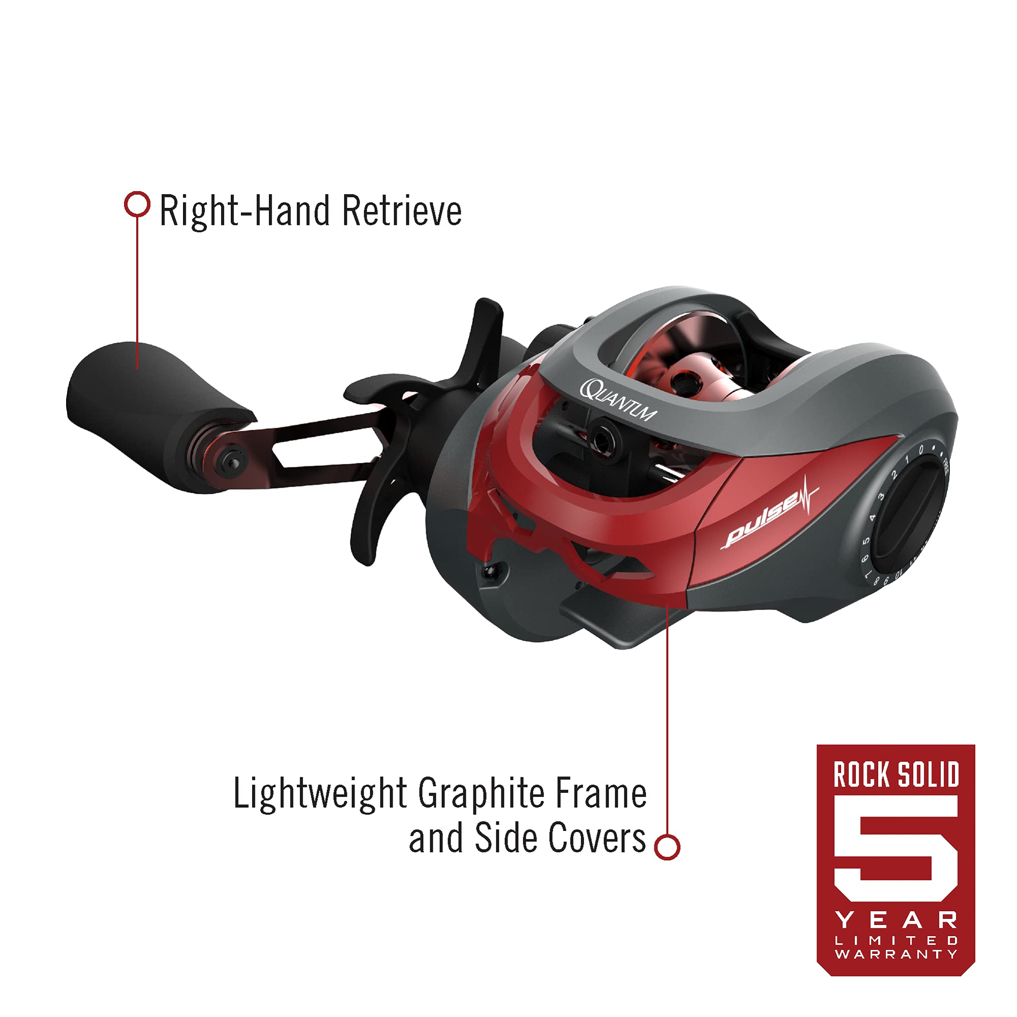 Amazon | Quantum Pulse 100SZ RH BCリール ブラック/レッド | Quantum